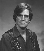 (Early photo of Lois McMaster Bujold)